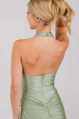 Long Prom Dress V-Neck Halter Strap Gala Gown By Amelia Couture 3040 - Dress