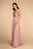 Jeweled Prom Evening Gown - MAUVE / XS