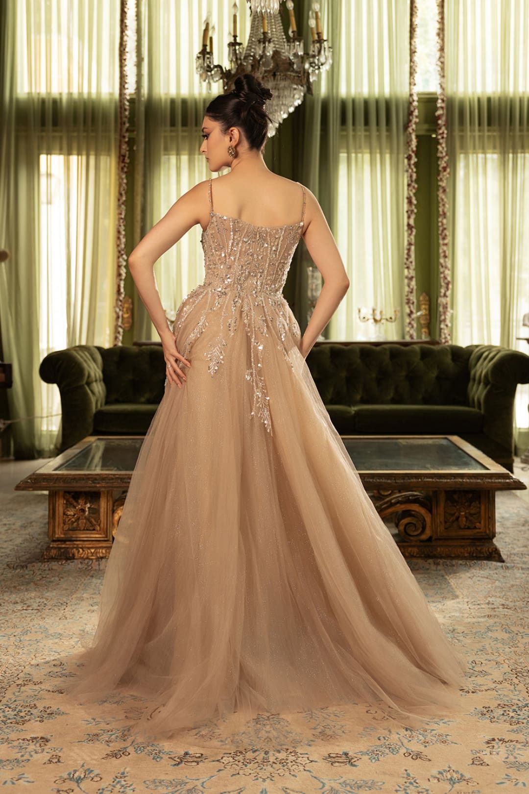 Long Red Carpet Dress Sleeveless Beaded Gown By Royal Queen RQ8146 - Dress