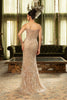 Long Red Carpet Dress Sleeveless Beaded Gown By Royal Queen RQ8146 - Dress