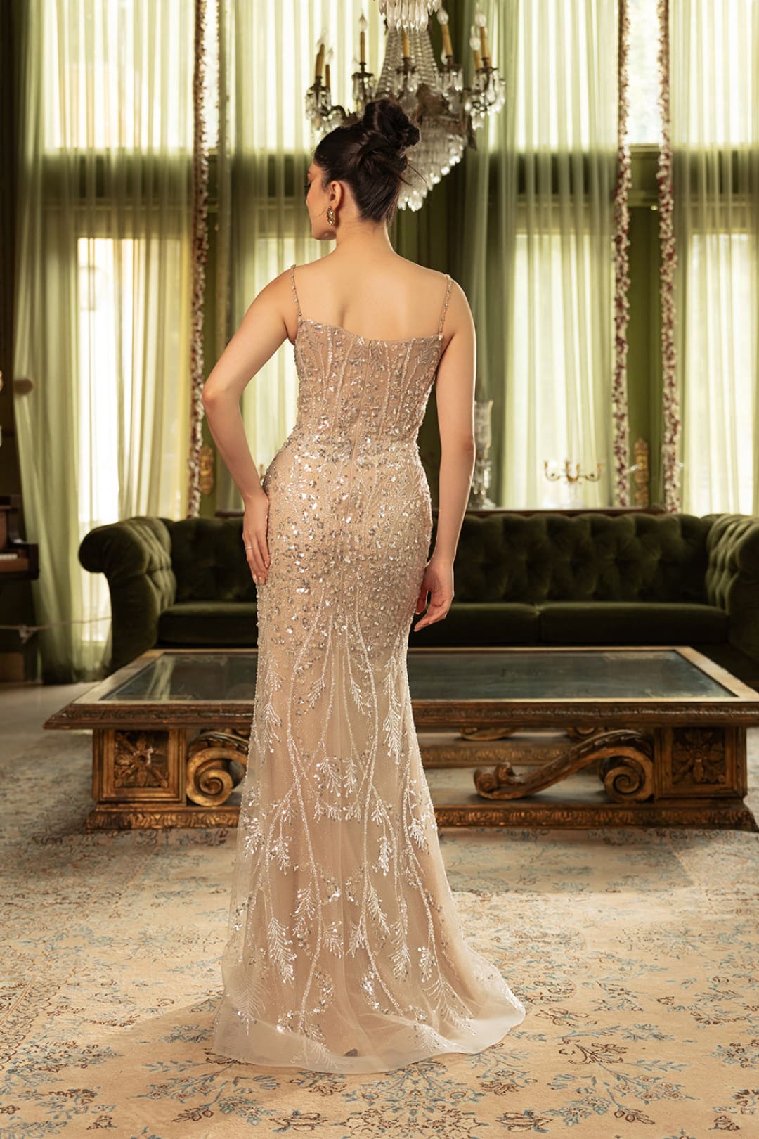 Long Red Carpet Dress Sleeveless Beaded Gown By Royal Queen RQ8146 - Dress