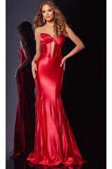 Long Red Prom Dress: Jovani D5119 - Red / Prom