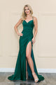Poly USA 8896 Long Ruched Lace-Up Back Dress