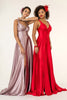 Long Satin V-Neck Dress by Elizabeth K GL2963 - Long Formal Dresses