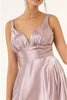 Long Satin V-Neck Dress by Elizabeth K GL2963 - Long Formal Dresses