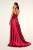 Long Satin V-Neck Dress by Elizabeth K GL2963 - Long Formal Dresses