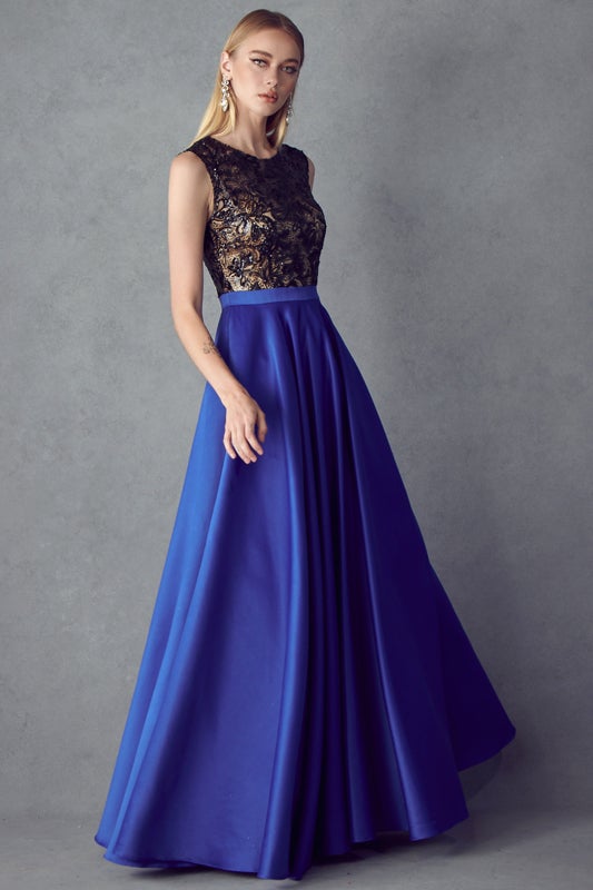 Juliet Royal/Black Long Formal Dresses