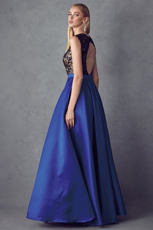 Juliet Royal/Black Long Formal Dresses