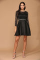 Long Sleeve Beaded Cocktail Dress