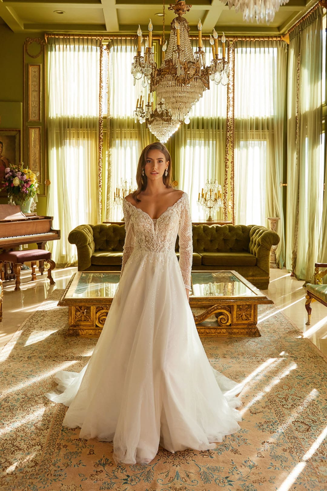 Long Sleeve Bridal Gown by GLS Gloria GL3530 - Long Formal Dresses