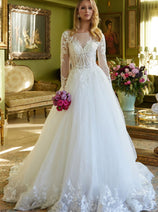 Long Sleeve Bridal Gown by GLS Gloria GL3603