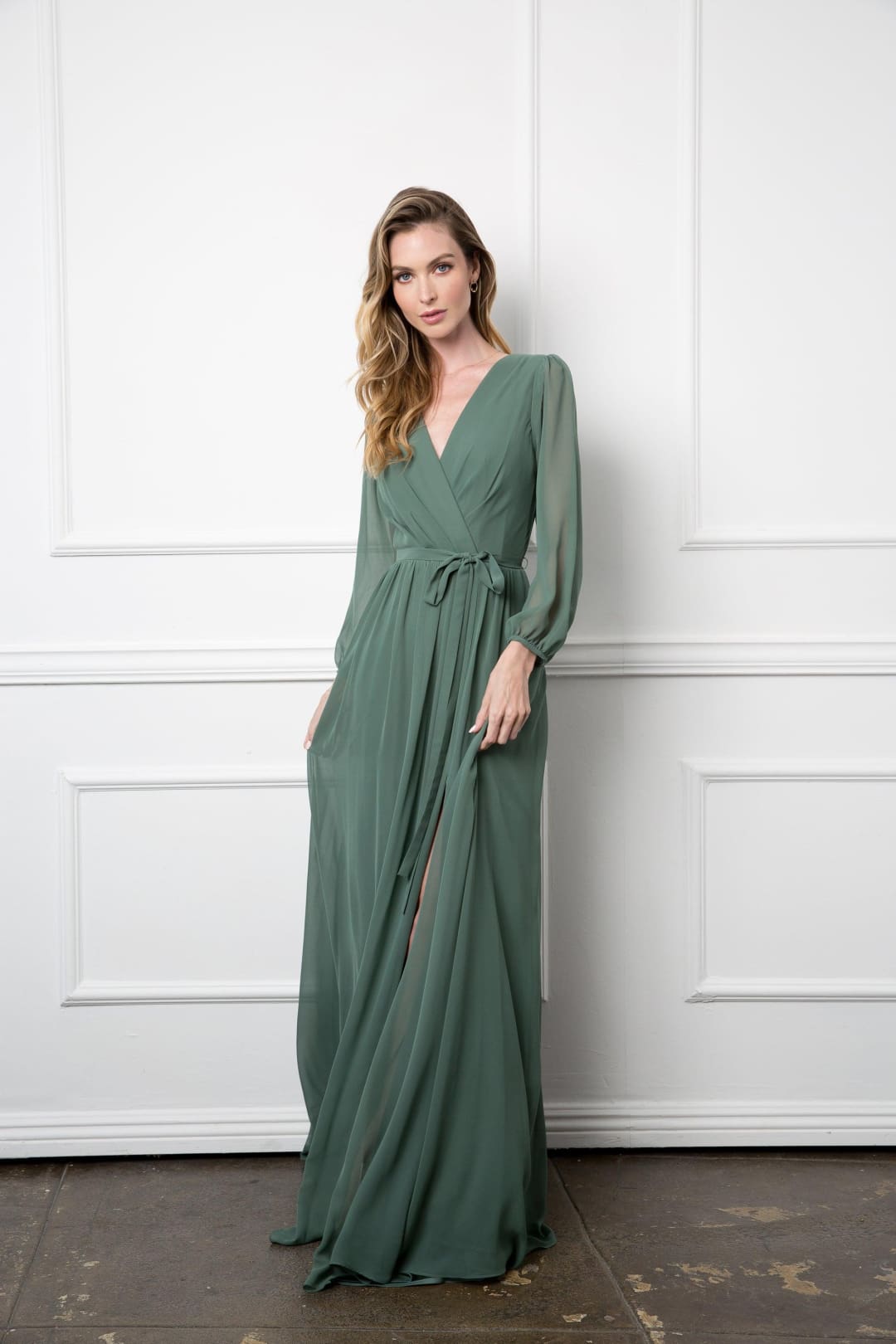 Long Sleeve Mother of the Bride Chiffon Dress Sale