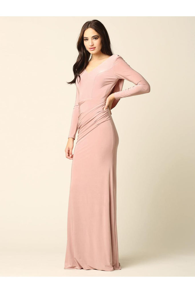 Long Sleeve Mother of the Bride Formal Dress - The Dress Outlet