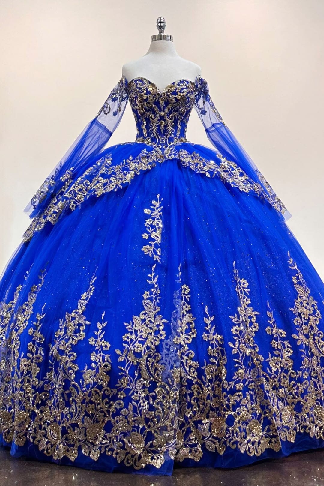 Long Sleeve Off Shoulder Ball Gown by Elizabeth K GL3184 - Quinceanera Dresses