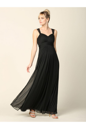 Eva USA 3269 Long Sleeveless Bridesmaid Chiffon Dress