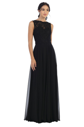 Eva USA 3299 Black Funeral Dress for Women & Ladies Plus Size