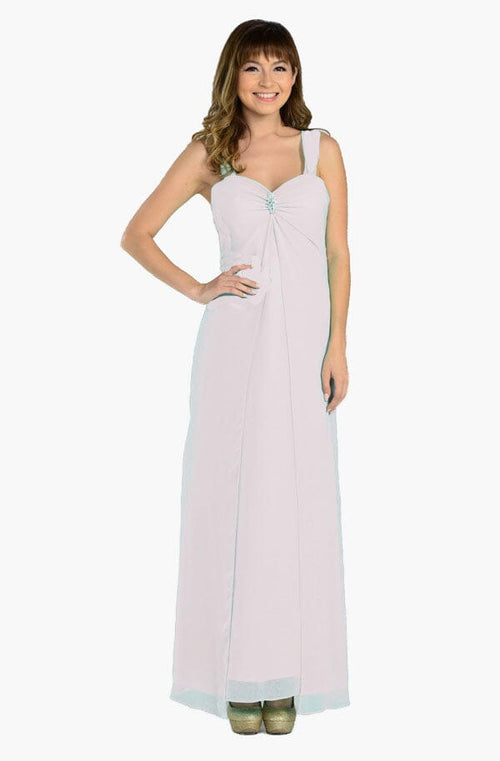Poly USA White Long Formal Dresses