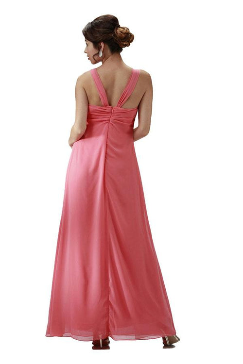 Poly USA Burgundy Long Formal Dresses