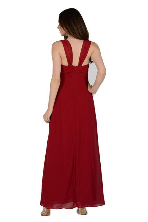 Poly USA Burgundy Long Formal Dresses