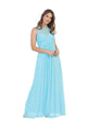 Long Sleeveless Empire Waist Bridesmaids Dress - The Dress Outlet