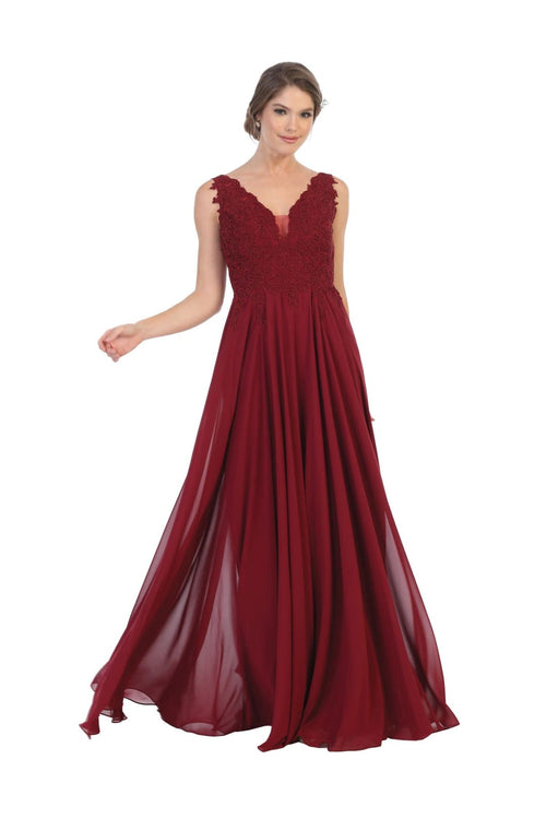 Long Sleeveless Formal Mother of the Bride Dress - The Dress Outlet