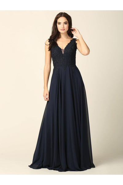 Long Sleeveless Formal Mother of the Bride Dress - The Dress Outlet