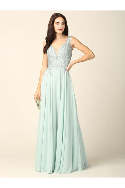 Long Sleeveless Formal Mother of the Bride Dress - The Dress Outlet