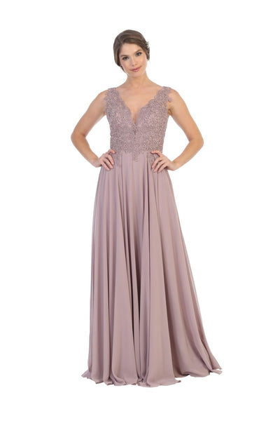 Long Sleeveless Formal Mother of the Bride Dress - The Dress Outlet
