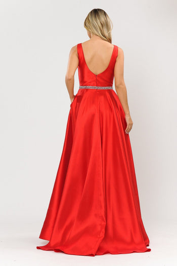 Poly USA 8678 Long Sleeveless Mikado Dress