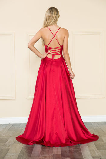 Poly USA 8910 Long Square Neck Dress