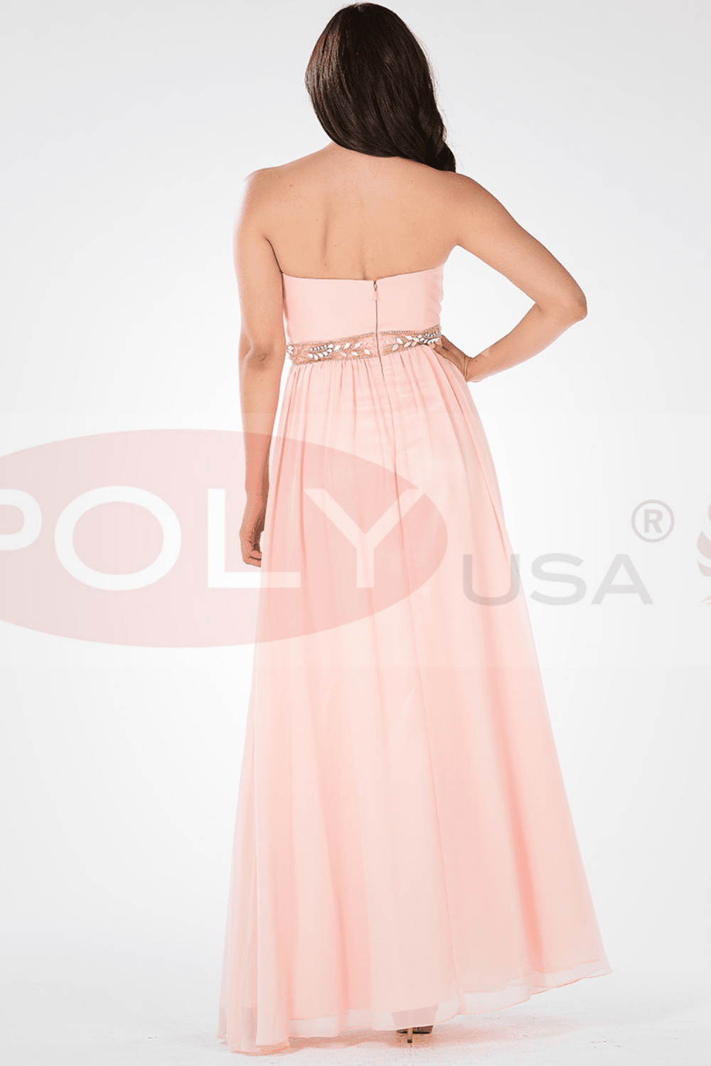 Poly USA Blush Long Formal Dresses
