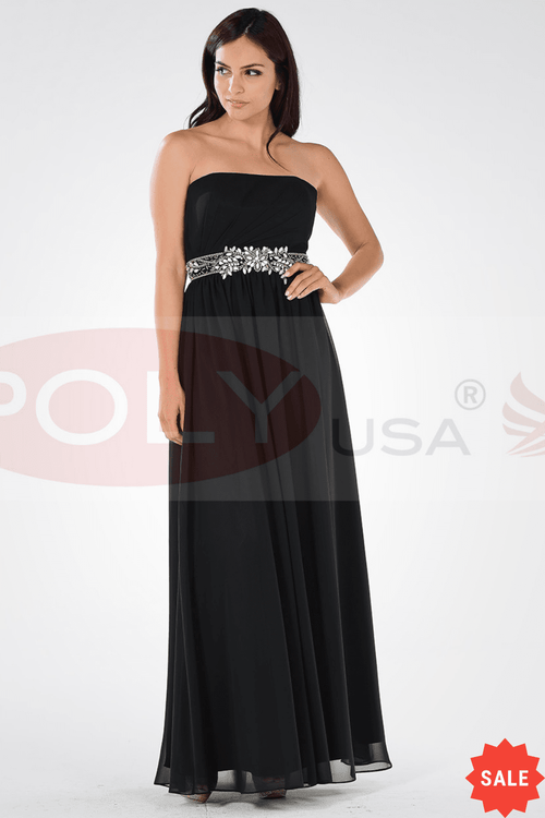 Poly USA Black Long Formal Dresses