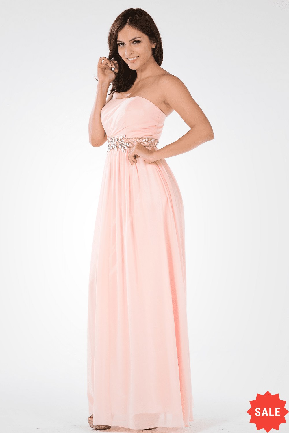 Poly USA Blush Long Formal Dresses