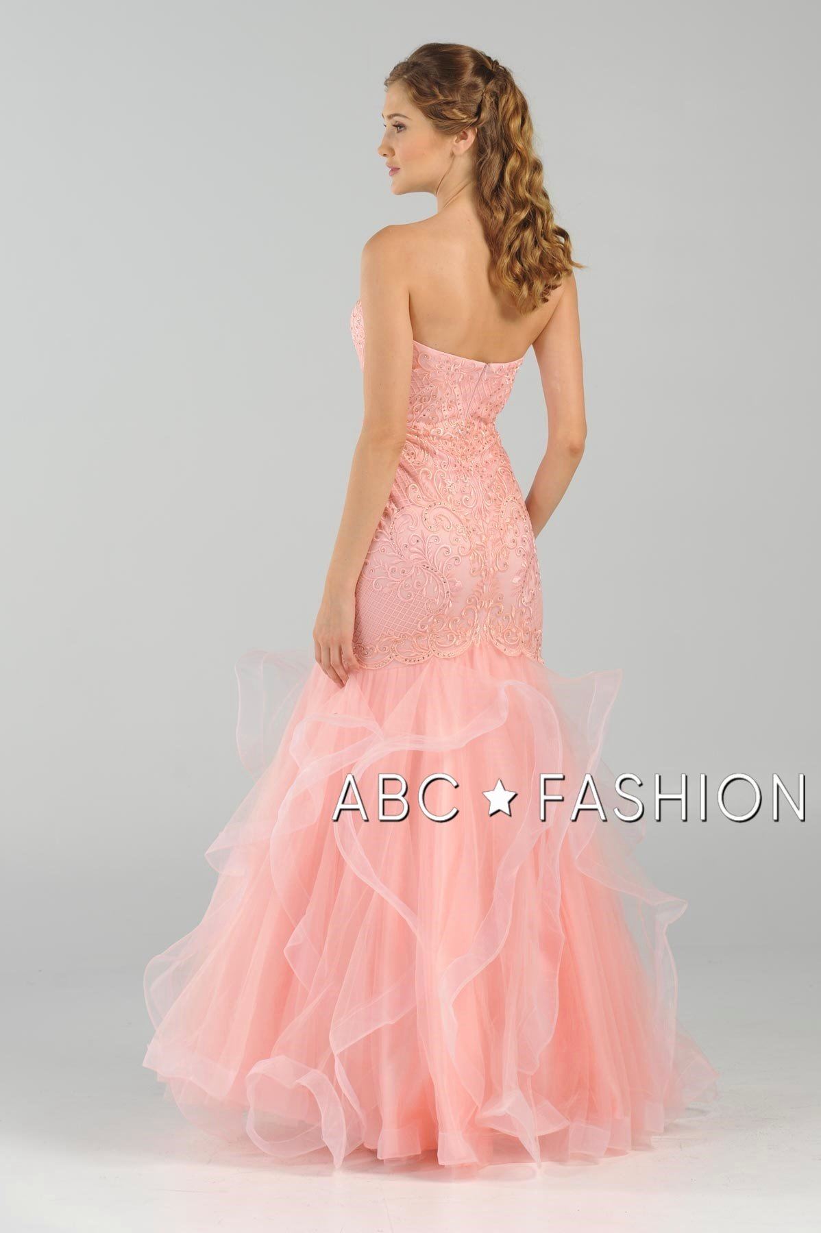 Poly USA Aqua Long Formal Dresses