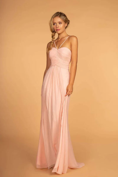 Long Sweetheart Dress with Pleated Bodice by Elizabeth K GL2607 - XS / Blush - Long Formal Dresses