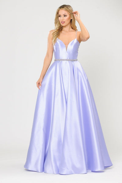 Poly USA 8688 Long Sweetheart Mikado Dress with Corset Back