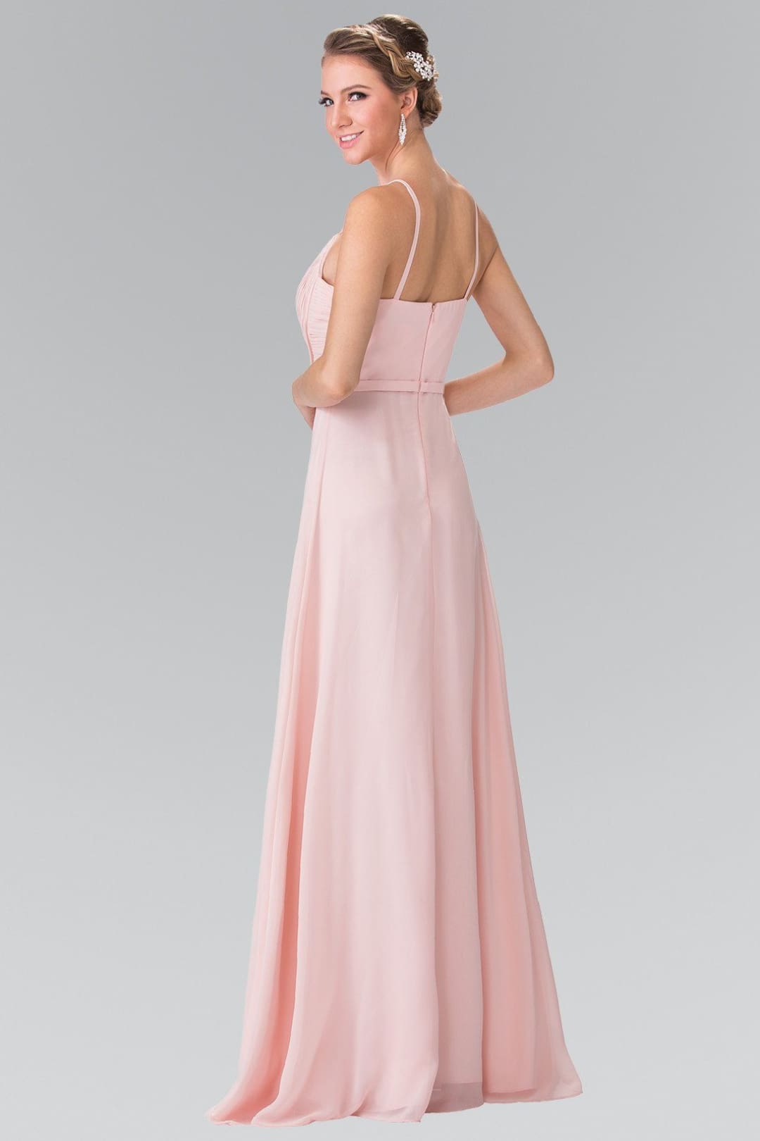 Long Sweetheart Spaghetti Strap Pleated Dress by Elizabeth K GL2374 - Long Formal Dresses