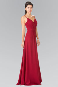 Long Sweetheart Spaghetti Strap Pleated Dress by Elizabeth K GL2374 - Long Formal Dresses