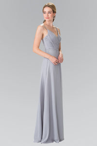 Long Sweetheart Spaghetti Strap Pleated Dress by Elizabeth K GL2374 - Long Formal Dresses