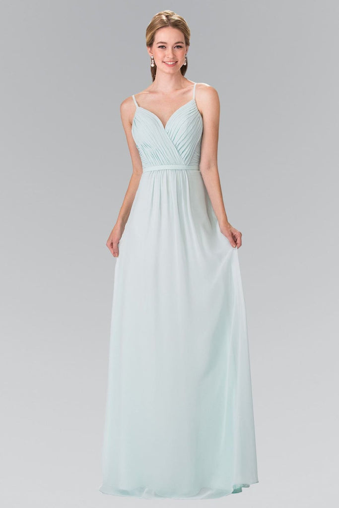 Long Sweetheart Spaghetti Strap Pleated Dress by Elizabeth K GL2374-Long Formal Dresses-ABC Fashion