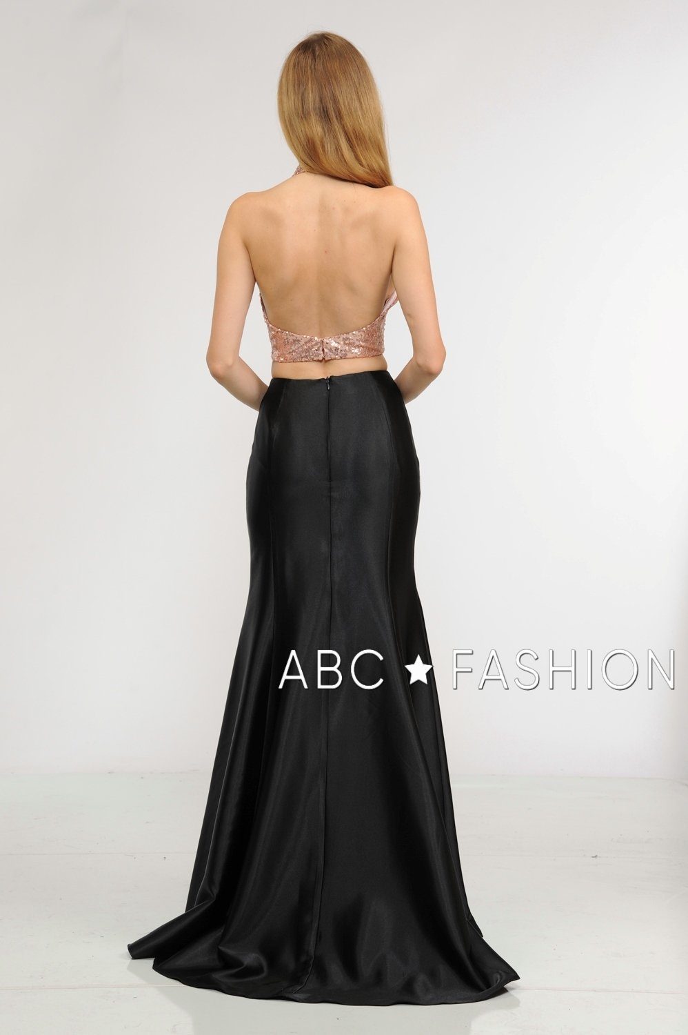 Poly USA Rose Gold Long Formal Dresses