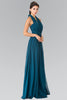 Long V-Neck Chiffon Halter Dress by Elizabeth K GL2362 - Long Formal Dresses