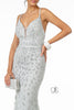 Long V-Neck Glitter Mermaid Dress by Elizabeth K GL2917 - Long Formal Dresses