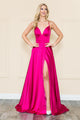 Poly USA 8908 Long V-Neck Pocket Dress