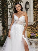 Long Wedding Dress Strapless A-Line Bridal Gown By Royal Queen RQ8184