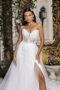 Long Wedding Dress Strapless A-Line Bridal Gown By Royal Queen RQ8184 - Dress