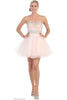 Lovely Homecoming Dress - White/Blush / 4