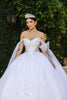 Masquerade Ball Gown Cape Sleeves Bridal Dress By Layla K LK263 - Dress