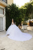 Masquerade Ball Gown Cape Sleeves Bridal Dress By Layla K LK263 - Dress