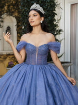 Masquerade Ball Gown Ruffle Short Sleeves Gala Dress By Layla K LK266